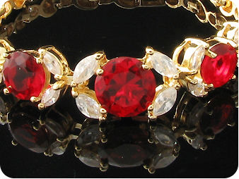 10~6mmx5 Red Ruby Bracelet