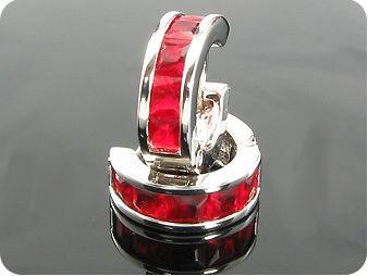 10x4mm Red Rubies  Earrings