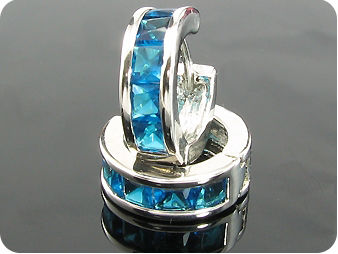 10x4mm Blue Sapphire Earrings