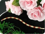 20x5mm Red Ruby Topaz Bracelet