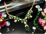 26x6-18mm Green Emerald Necklace