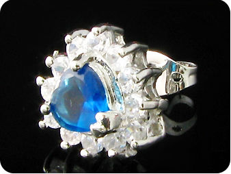 2x7mm Royal Blue Sapphire Topaz Earrings