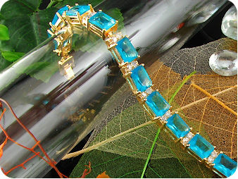 13x9mm Blue Sapphire Bracelet