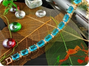 13x9mm Blue Sapphire Bracelet