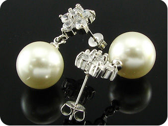 2x12mm Fresh Water Pearl Earrings