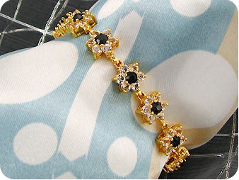 13x4mm Black Sapphire Bracelet