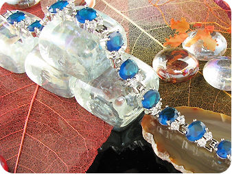 14x8mm Blue Sapphire Bracelet