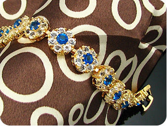 12x5mm Blue Sapphire Bracelet