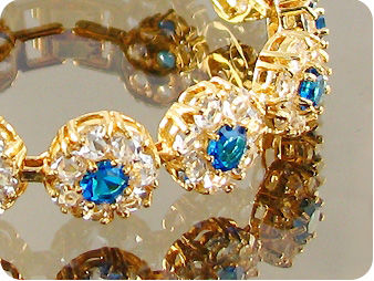 12x5mm Blue Sapphire Bracelet