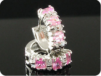 6x3mm Pink Sapphires Earrings
