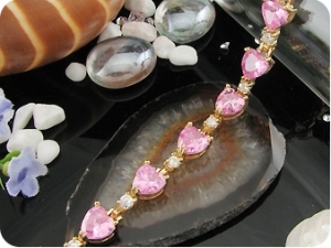 13x7mm Pink Sapphire Bracelet