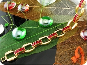 24x5mm Red Rubies Bracelet