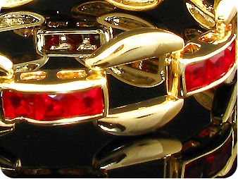 24x5mm Red Rubies Bracelet