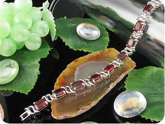 14 x 7mm Red Rubies Bracelet