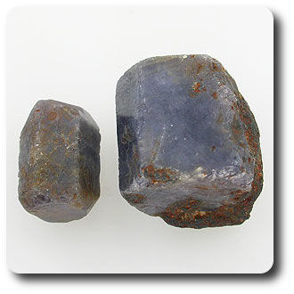 69.63 cts LOT DE 2 PIECES CRISTAL DE SAPHIR