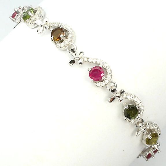 MULTICOLOR TOURMALINE BRACELET