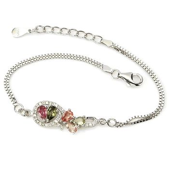 BRACELET TOURMALINE MULTICOLORES
