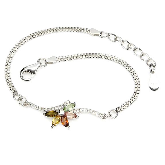 BRACELET TOURMALINE MULTICOLORES