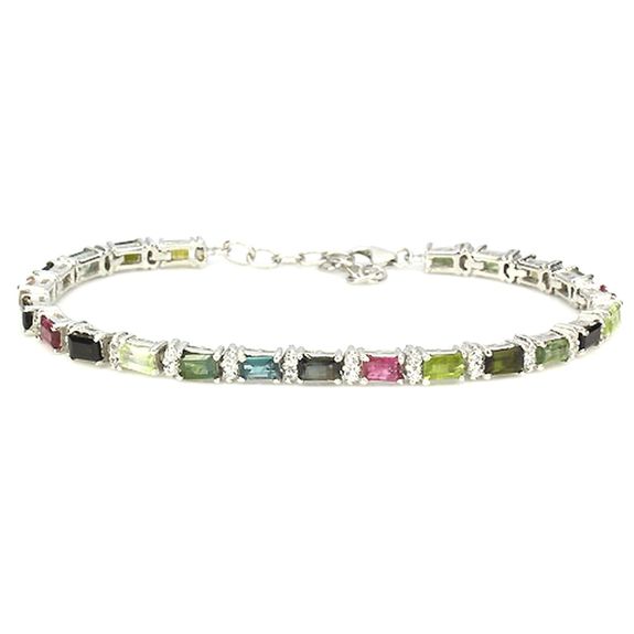 BRACELET TOURMALINE MULTICOLORES