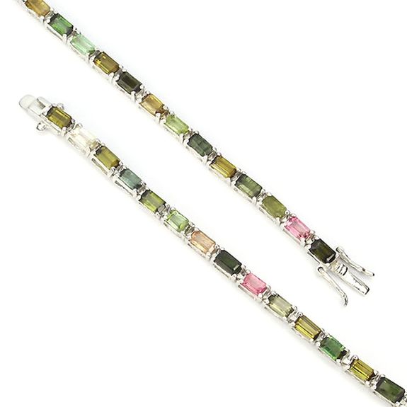 BRACELET TOURMALINE  MULTICOLORES