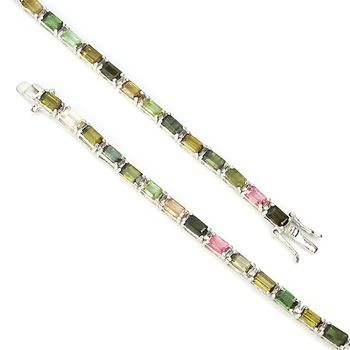 BRACELET TOURMALINE  MULTICOLORES