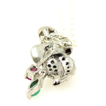 EMERALD RUBY SAPPHIRE PENDANT