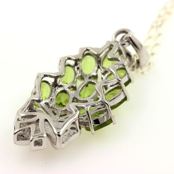 PERIDOT & WHITE TOPAZ  PENDANT