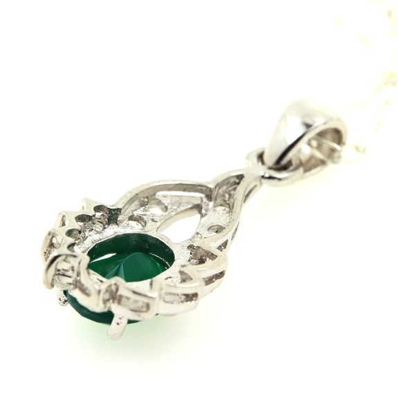 PENDENTIF AVENTURINE & TOPAZE BLANCHE
