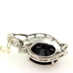 PENDENTIF SAPHIR NOIR & TOPAZE BLANCHE