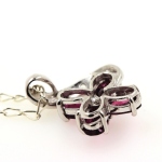 RHODOLITE GARNET & WHITE TOPAZ PENDANT