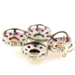 PENDENTIF TOURMALINE MULTICOLORES & RUBIS