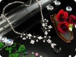 18~6mmx26 Black Sapphire Necklace