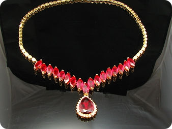 18x20-15mm Red Ruby Necklace