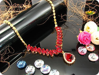18x20-15mm Red Ruby Necklace