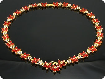 108x5mm Red Ruby Necklace