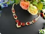 13x20-8mm Red Ruby Necklace