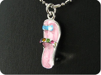 7x2mm Multicolour Topaz Yellow Sandal Style Pendant