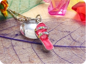 13x2mm Multicolour Topaz Yellow Sandal Style Pendant
