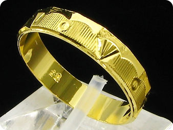 Yellow Gold Engraving Pattern Ring