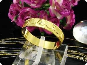 Yellow Gold Engraving Pattern Ring