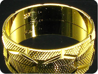 Yellow Gold Engraving Pattern  Ring