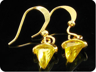 2x8mm Yellow Topaz Earrings