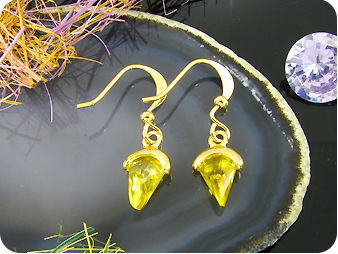 2x8mm Yellow Topaz Earrings