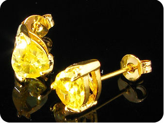 2x8mm Yellow Topaz Earrings