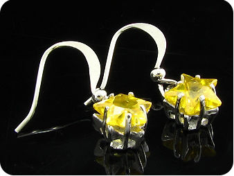 2x8mm Yellow Topaz Earrings