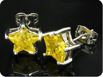 2x8mm Yellow Topaz Earrings