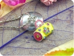 11x2mm Multicolour Topaz Handbag Pendant