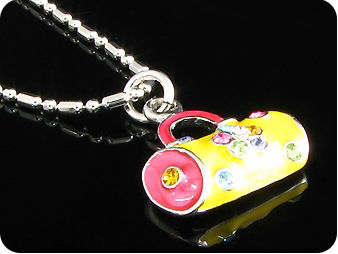 11x2mm Multicolour Topaz Handbag Pendant