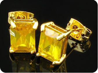 2x8mm Yellow Topaz Earrings