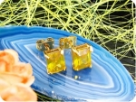 2x8mm Yellow Topaz Earrings